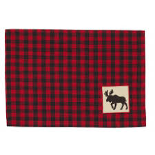 RED & BLACK PLACEMAT WITH MOOSE