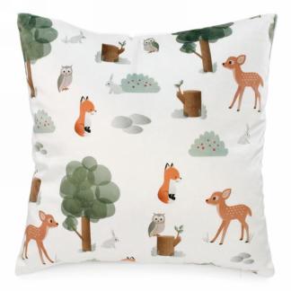 FOREST ANIMALS THROW PILLOW 15X15
