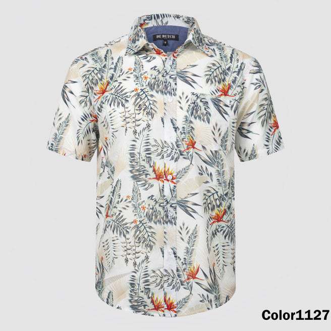 MEN'S SHORT SLEEVE FLORAL PRINT SHIRT
