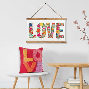 FLORAL "LOVE" WALL SCROLL