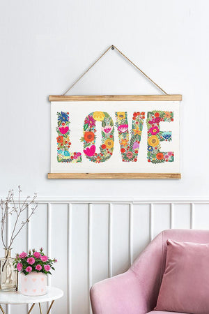 FLORAL "LOVE" WALL SCROLL