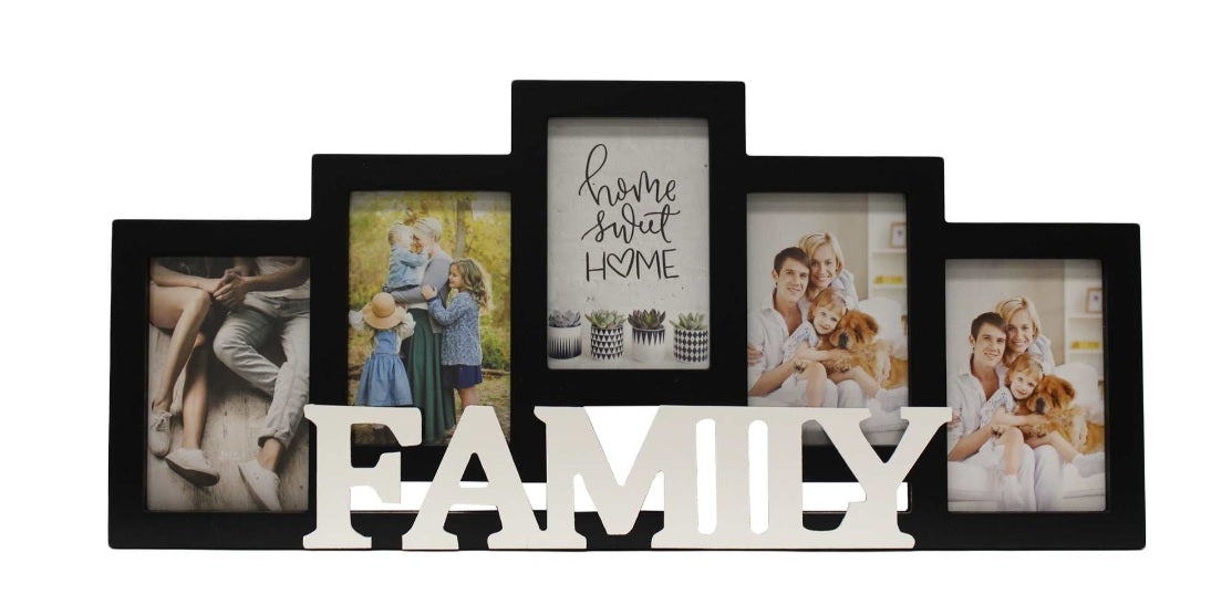 FIVE "4 X 6" PICTURE FRAME "FAMILY"