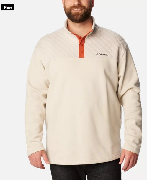 MEN'S HART MOUNTAIN QUILTED HALF SNAP PULLOVER - DARK STONE