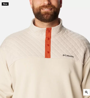 MEN'S HART MOUNTAIN QUILTED HALF SNAP PULLOVER - DARK STONE