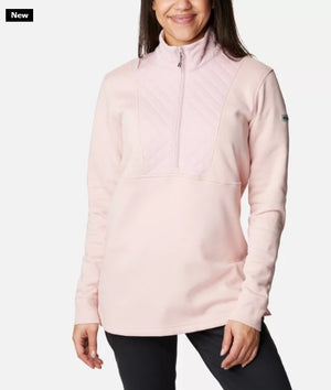 LODGE QUILTED 1/4 ZIP - DUSTY PINK