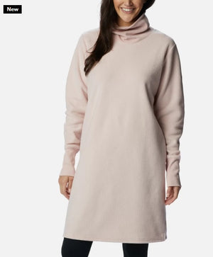 WOMEN'S BOUNDLESS TREK FLEECE DRESS - DUSTY PINK