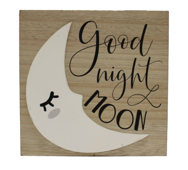 "GOODNIGHT MOON" BLOCK SIGN