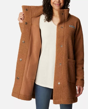WOMEN'S PANORAMA LONG JACKET - CAMEL BROWN