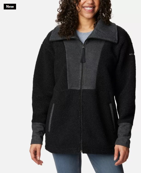 WOMEN'S BOUNDLESS TREK FLEECE FULL ZIP JACKET - BLACK