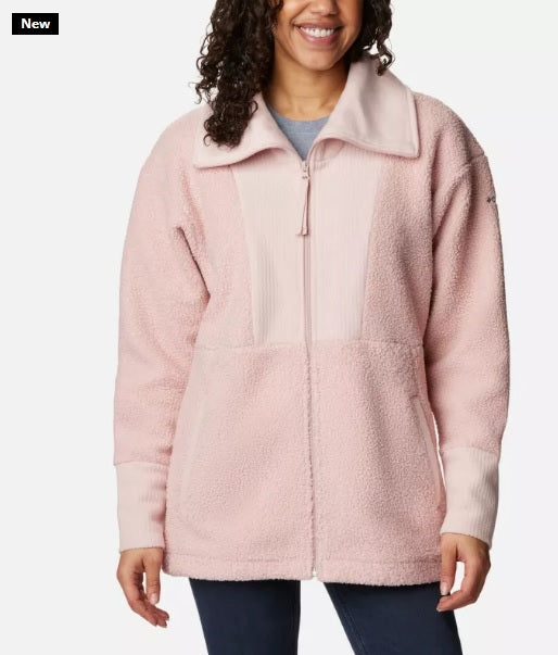 WOMEN'S BOUNDLESS TREK FLEECE FULL ZIP JACKET - DUSTY PINK