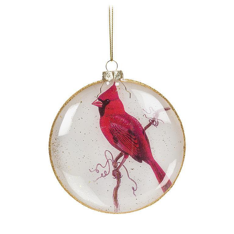 CARDINAL DISC ORNAMENT 4"D