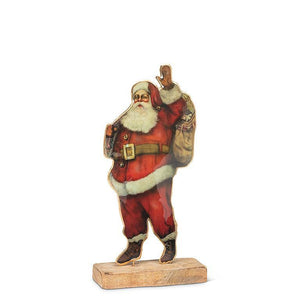 SMALL STANDING VINTAGE SANTA  11.5"H