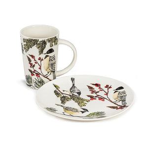CHICKADEE ON BRANCH SMALL PLATE