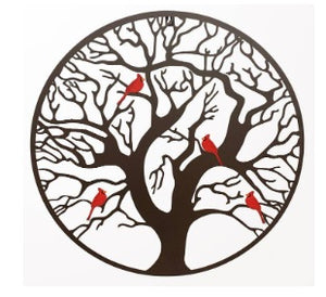 CARDINALS IN TREES WALL DECOR