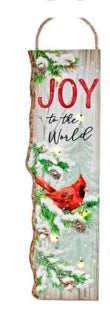 LED WOOD PLANK WALL HANGER (JOY TO THE WORLD)