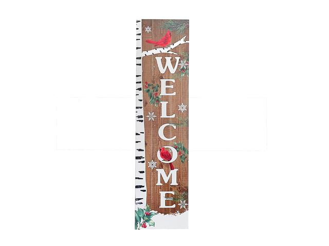 CARDINAL WELCOME VERTICAL SIGN