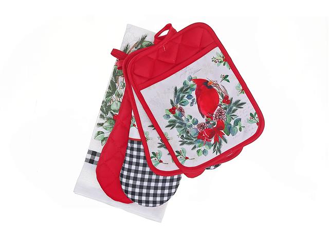 5 PC KITCHEN SET (CARDINAL WREATH)