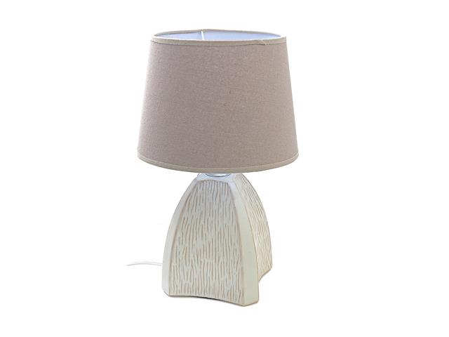 CERAMIC TABLE LAMP WITH SHADE (PYRAMIDAL)