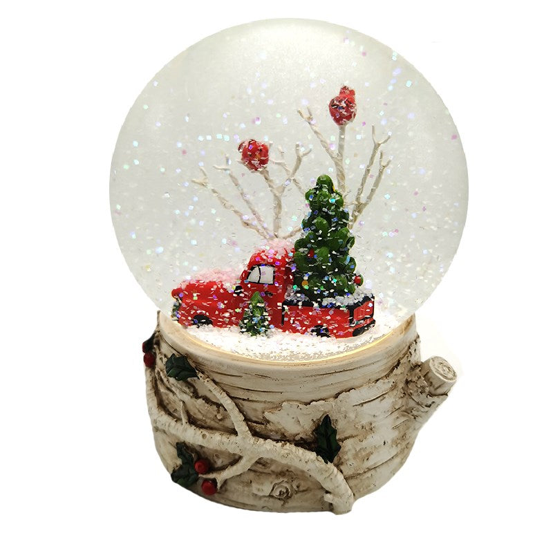 RED TRUCK SNOWGLOBE LED