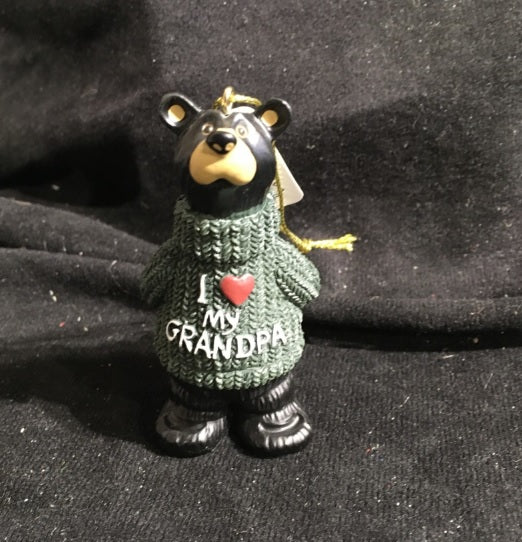 I LOVE GRANDPA BEAR ORNAMENT