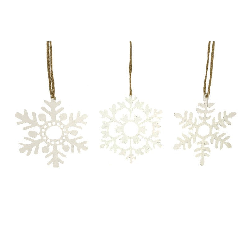 WHITE SMALL SNOWFLAKE ORNAMENT