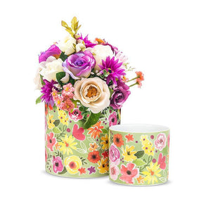 SMALL BOLD FLORAL PLANTER