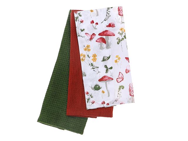 DISH CLOTH (SET OF 3 PCS) (MUSHROOM)