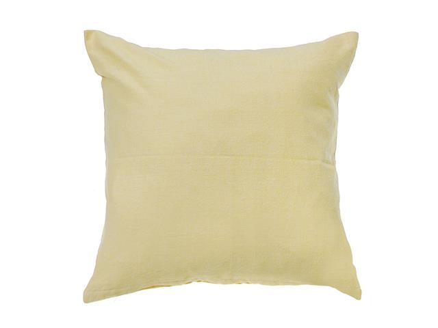 CHAMBRAY CUSHION WITH ZIPPER (BUTTER)