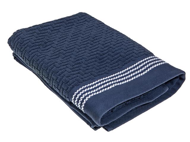 LUXURY STITCH BATH TOWEL (30 X 60) (BLUE)