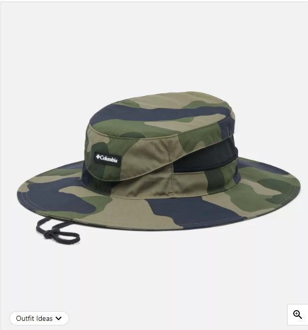 BORA BORA PRINTED BOONEY - STONE GREEN HAT