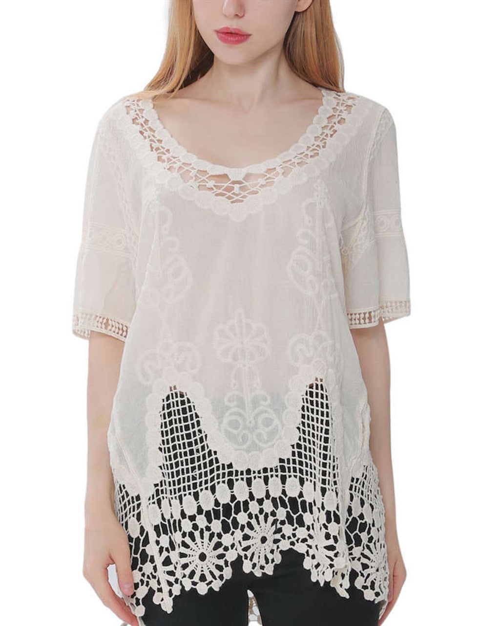 WOMEN'S EMBROIDERED TOP