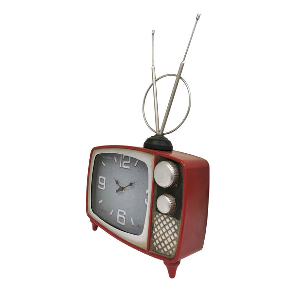 RED CLASSIC TV TABLE CLOCK - Lockside Trading Company
