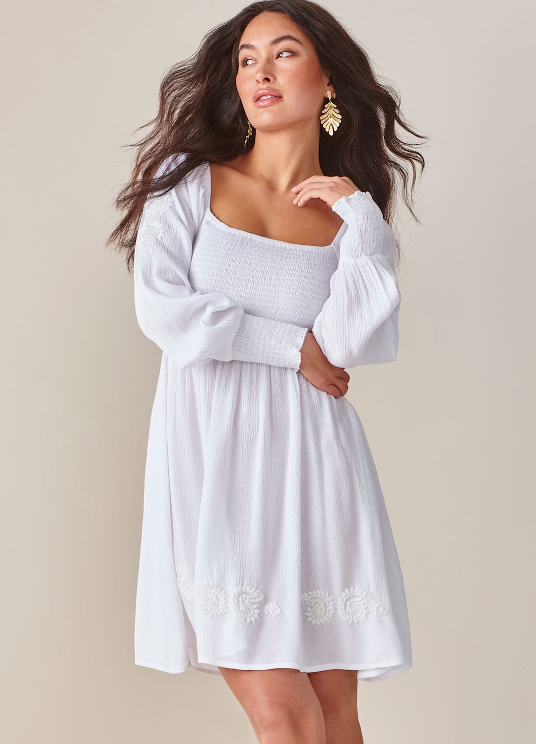 WOMEN'S WHITE MINI DRESS