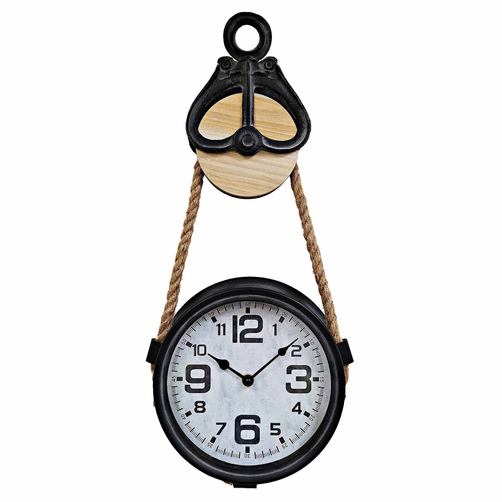 SMALL BOAT PULLEY WALL CLOCK