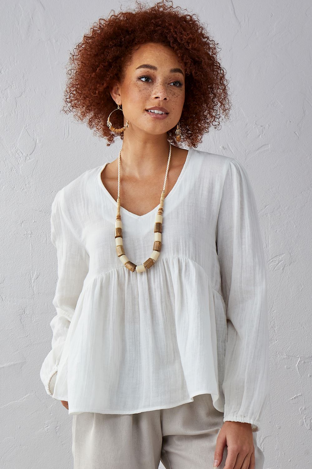 BLOUSE WHITE SANDS