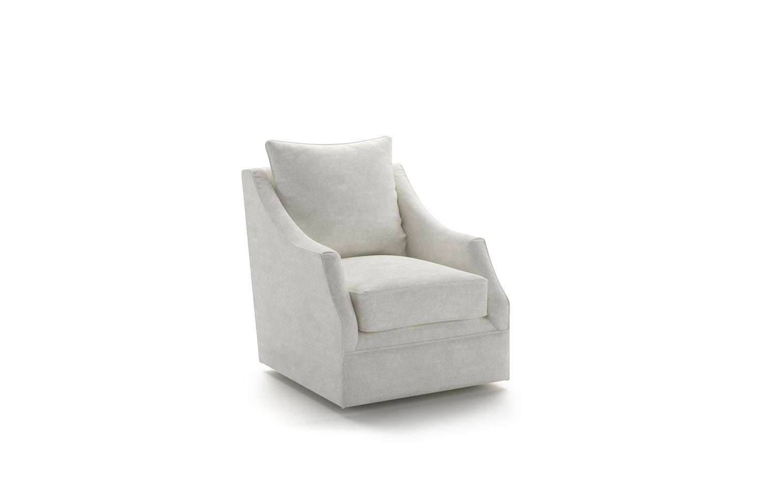 BRENTWOOD - DILLON SWIVEL CHAIR - SHAGGY - ALABASTER