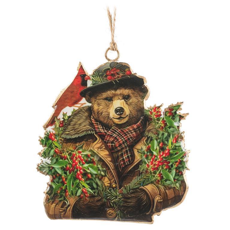 BEAR IN COAT & HAT ORNAMENT