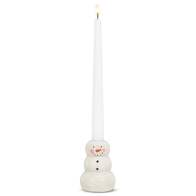 HAPPY SNOWMAN TAPER HOLDER