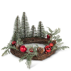 TREE & BALL CANDLE RING 7.5D