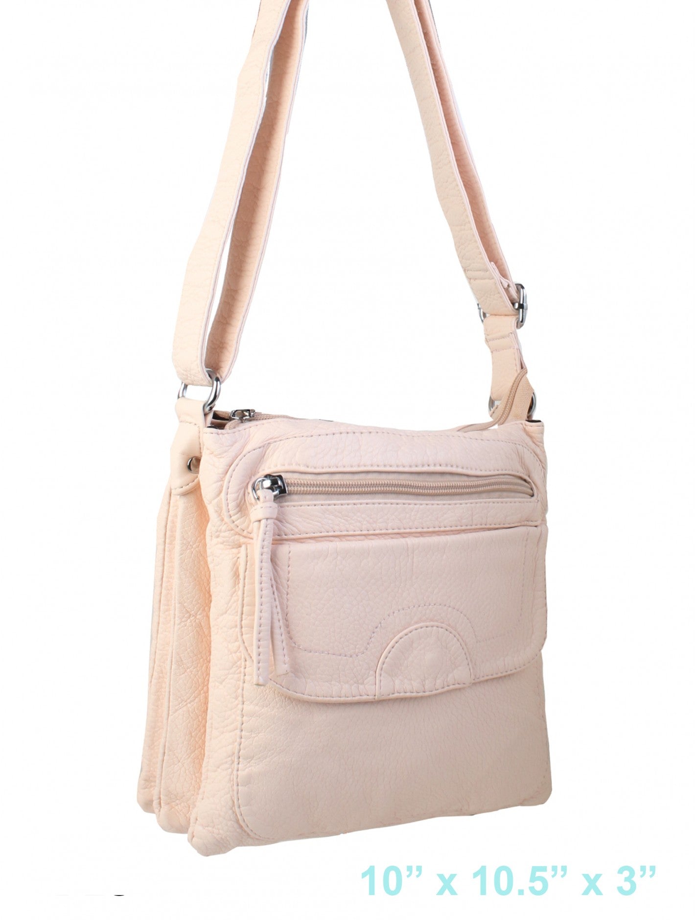 BEIGE FAUX LEATHER SATCHEL BAG
