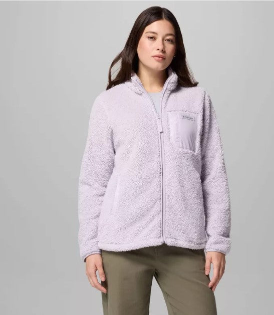 WOMEN'S FULL ZIP LAVENDER PEARL SWEATER