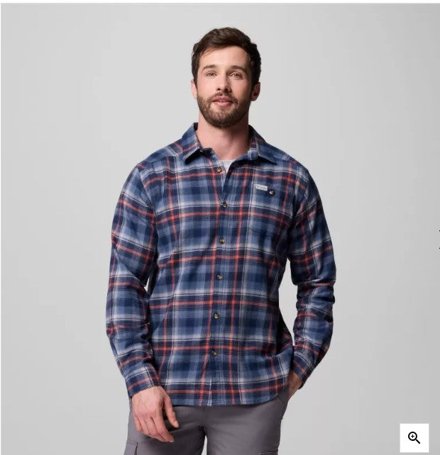 MEN'S FLANNEL LONG SLEEVE SHIRT - COLL NAVY BACKLAND TARTAN