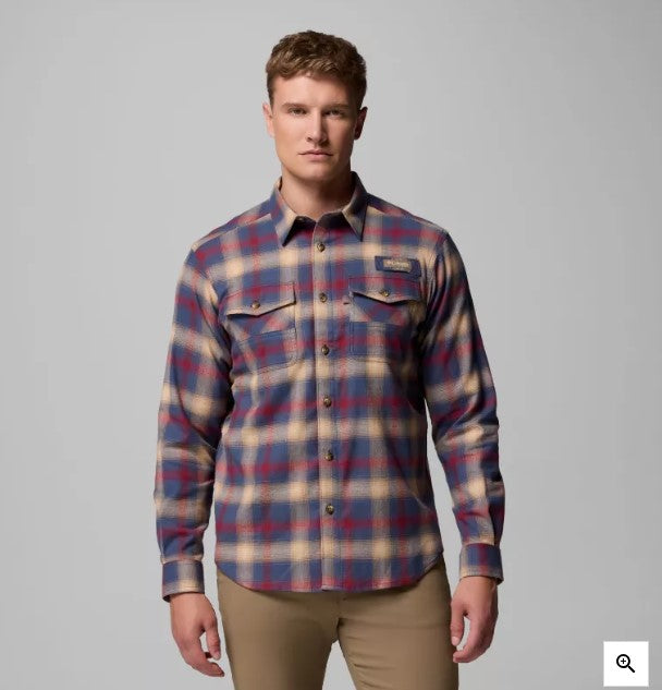 MEN'S STRETCH FLANNEL LONG SLEEVE NOCTURNAL TRACKING CHECK