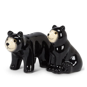 BLACK BEAR SALT & PEPPER SHAKERS (3.5"L)