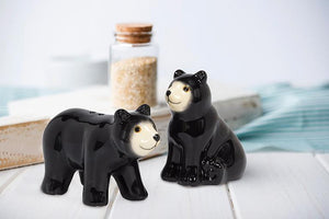 BLACK BEAR SALT & PEPPER SHAKERS (3.5"L)