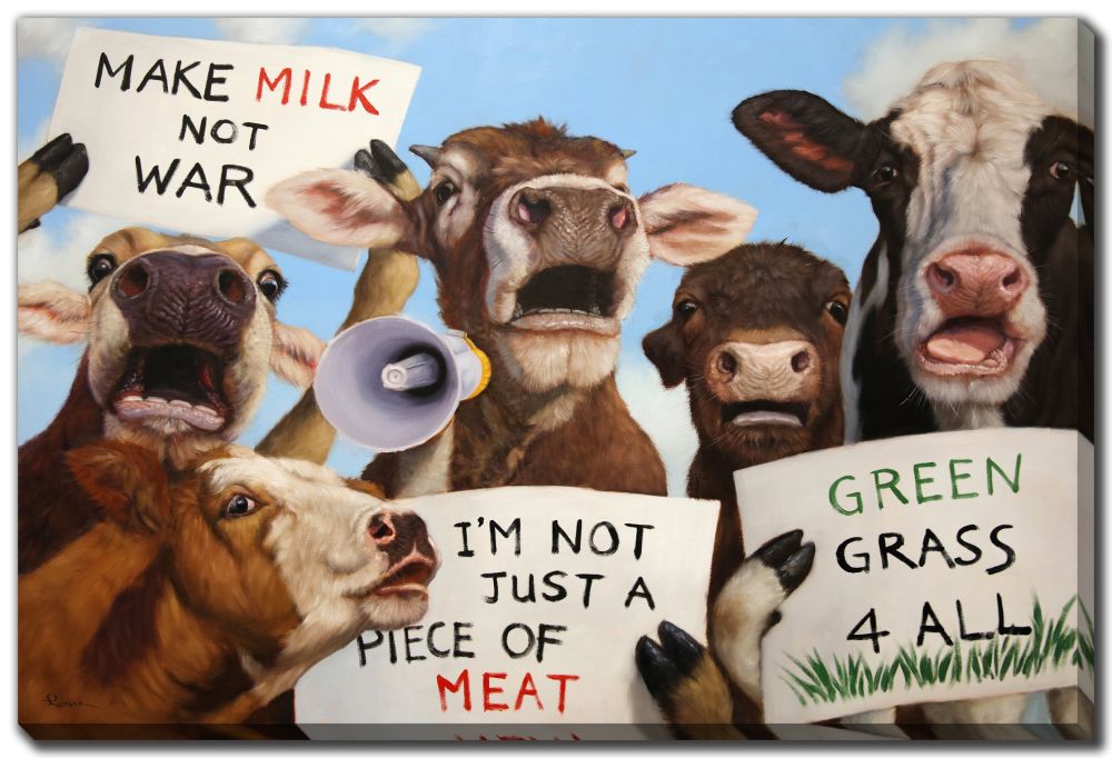 POLITICAL MOOOOVEMENT CANVAS WALL DECOR 16X20