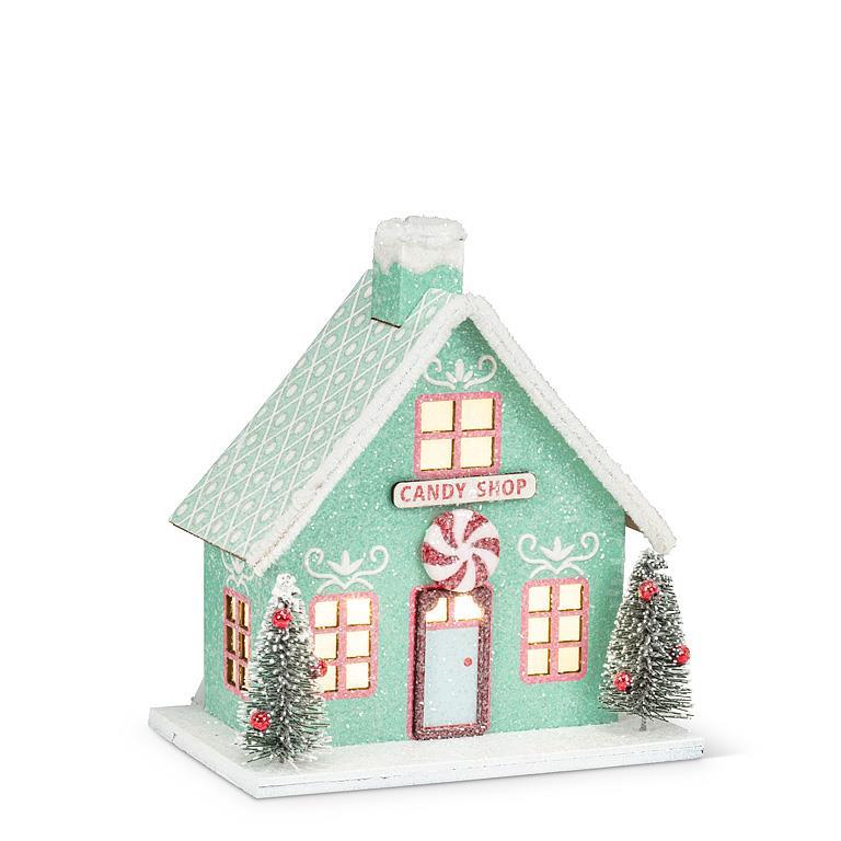 PEPPERMINT LED LIGHT CANDY SHOP ORNAMENT