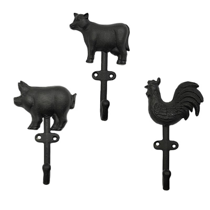 FARM ANIMAL HOOKS CAST IRON
