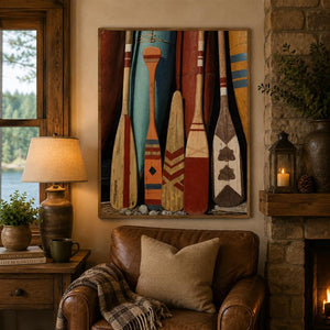 RESTING PADDLES WALL DECOR 36 X 30