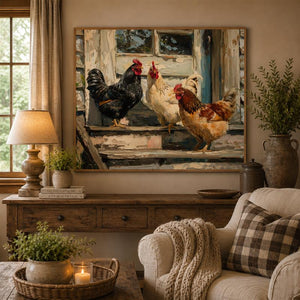 THREE AT THE DOOR WALL DECOR 36 X 30